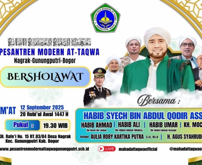 Pesantren Modern At-Taqwa Nagrak Gelar Peringatan Maulid Nabi Muhammad SAW Bersama Para Habaib